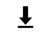 Bold Down Arrow Minimal Icon Bundle, an Icon by hafijul (Thumbnail 4 of 10)