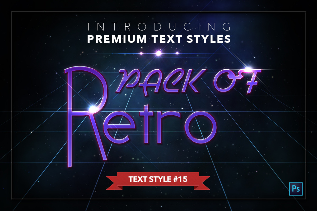 Retro #1 - 20 Text Styles, a Layer Style Add-On by Jonas Stensgaard (Photo 16 of 23)