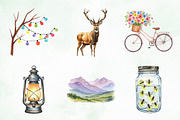 Summer Camping Clipart PNG Bundle, an Illustration by Creative Art (Thumbnail 6 of 8)