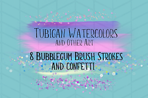 8 Brush Strokes In Bubblegum Unicorn