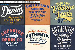 VECTOR SET OF VARSITY GRAPHICS