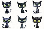 Zombie Black Cat Clipart, an Illustration by OK Design (Thumbnail 5 of 5)