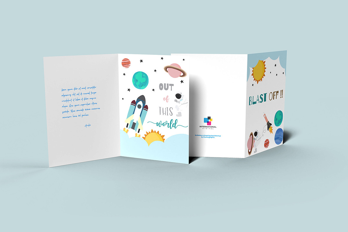 Invitation & Greeting Card Mockup, an Advertising Mockup by Illusiongraphic (Photo 8 of 27)
