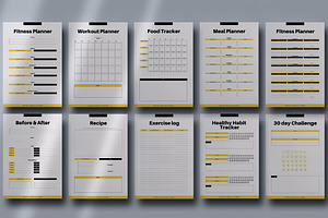 Fitness Planner Kit Canva Template