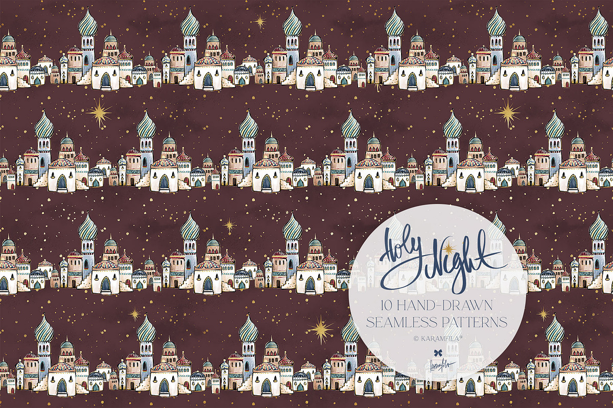 Nativity Christmas Family Patterns, a Pattern Graphic by KaramfilaS (Photo 4 of 14)