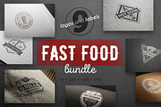 Fast food logo kit, a Branding & Logo Template by Alfazet Chronicles (Thumbnail 1 of 13)