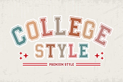 College Style - Retro Font Types, a Slab Serif Font by KiddoGlyphs Studio (Thumbnail 1 of 5)