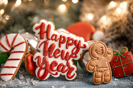 Happy new year cookies