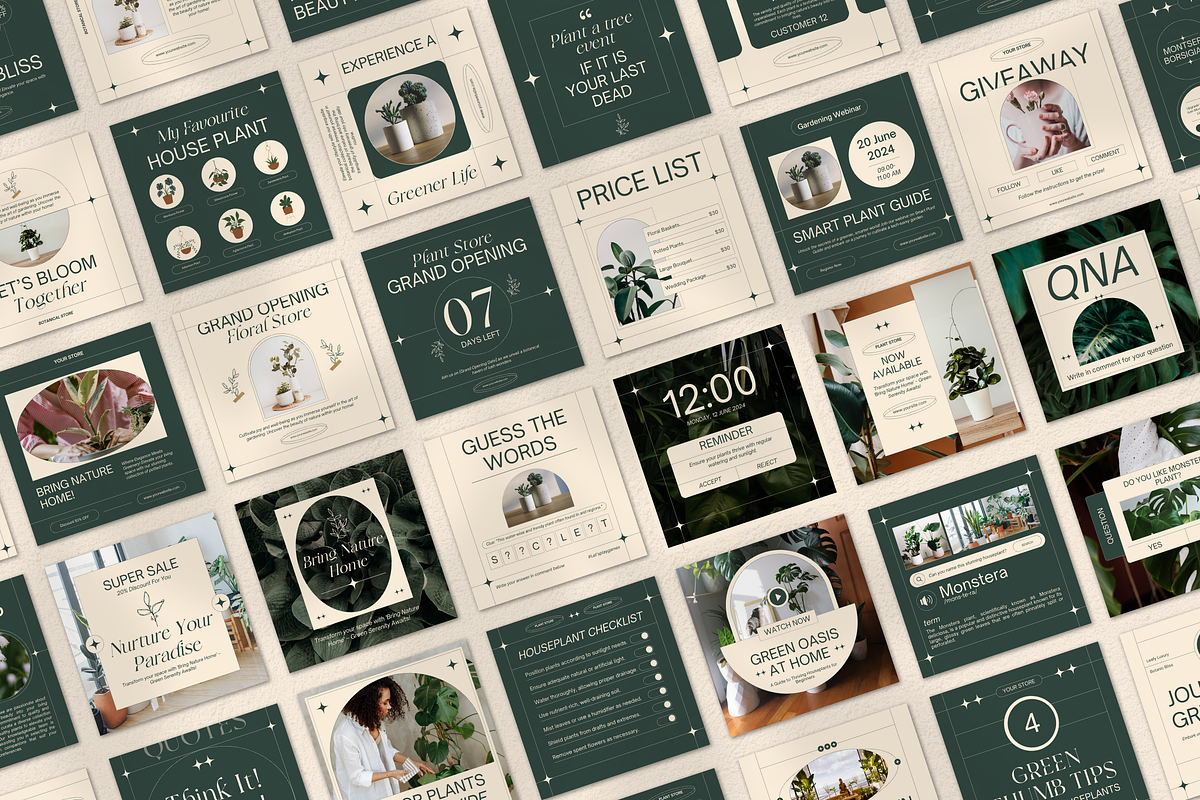 120 Houseplant Instagram Template, a Social Media Template by Branding Victory STD (Photo 4 of 10)