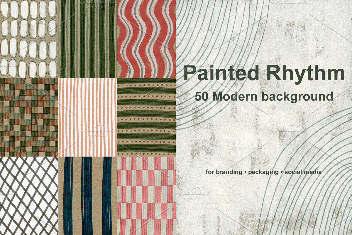 Painted Rhythm Backgrounds., a Background Graphic by TaPilipa (Photo 1 of 7)