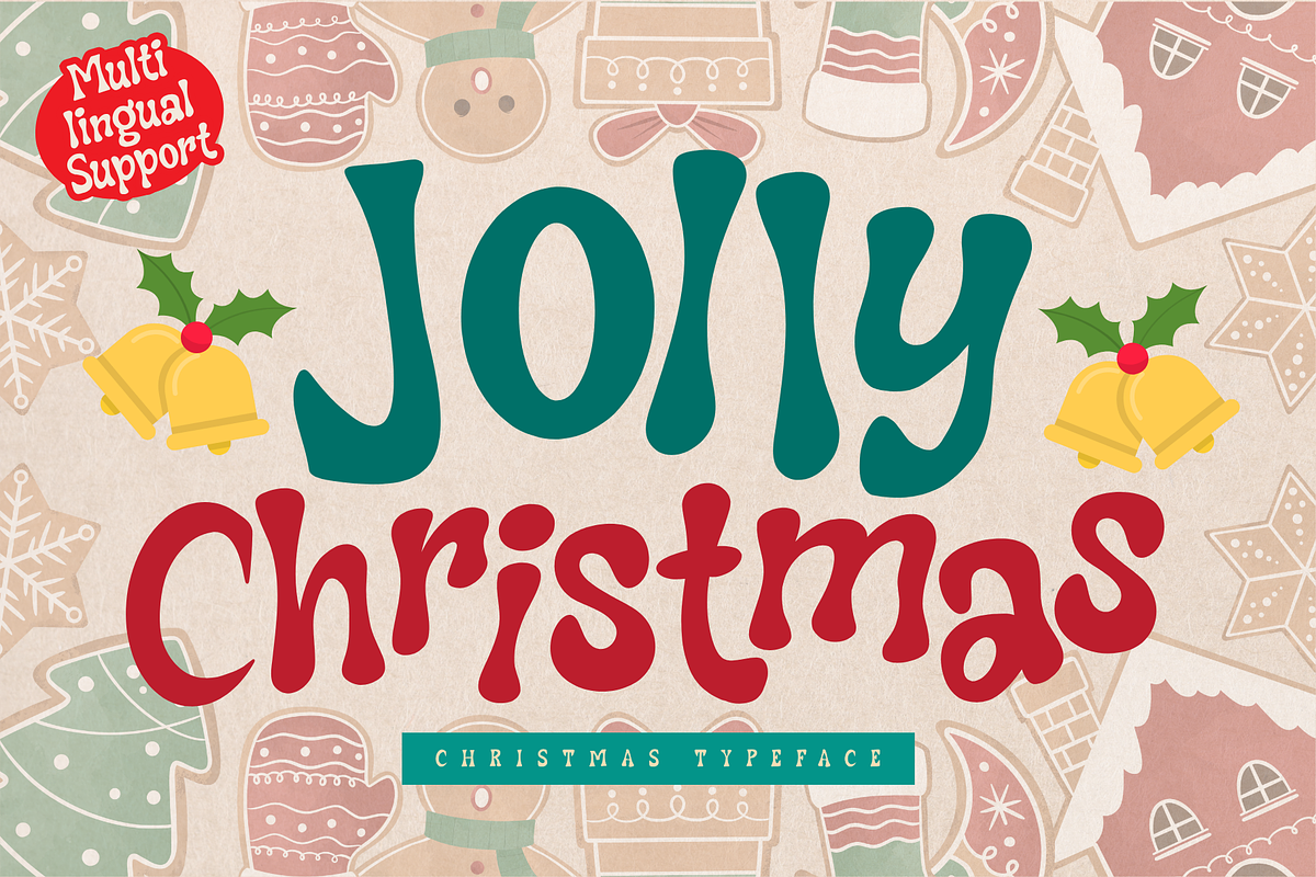 Jolly Christmas is a Christmas font, a Sans Serif Font by Brown Cupple (Photo 1 of 11)