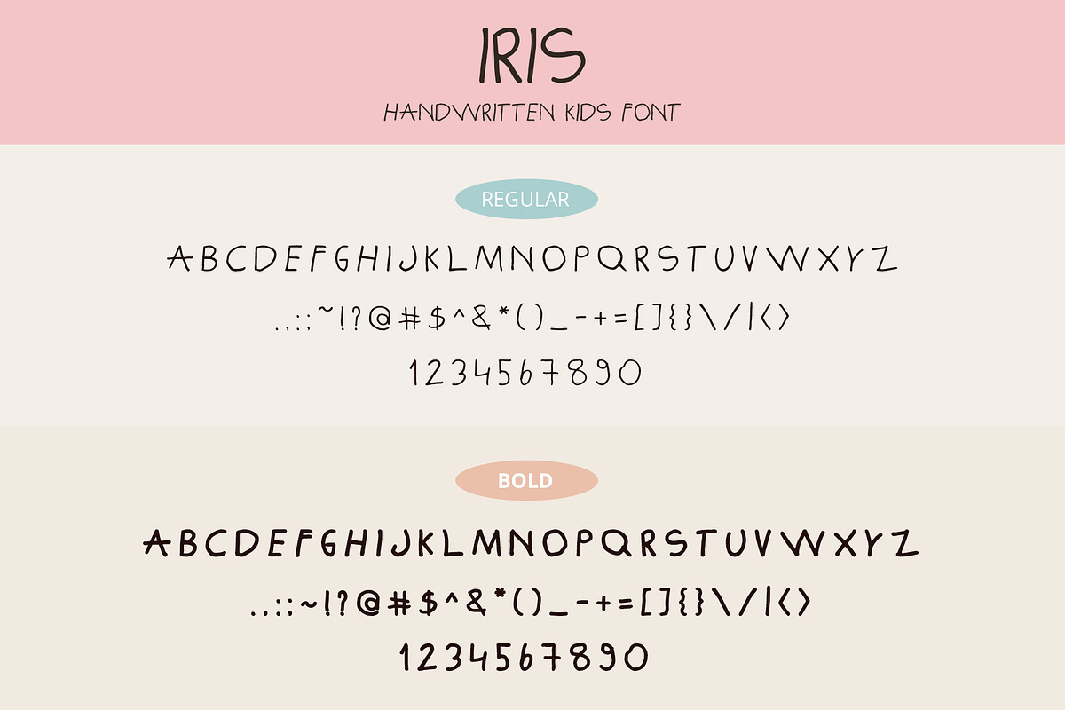 Iris - Kids Handwritten Font, a Handwritten Font by DesignWP (Photo 2 of 3)