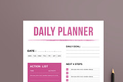 Daily Planner Layout, a Stationery Template by MightyDesign (Thumbnail 2 of 8)