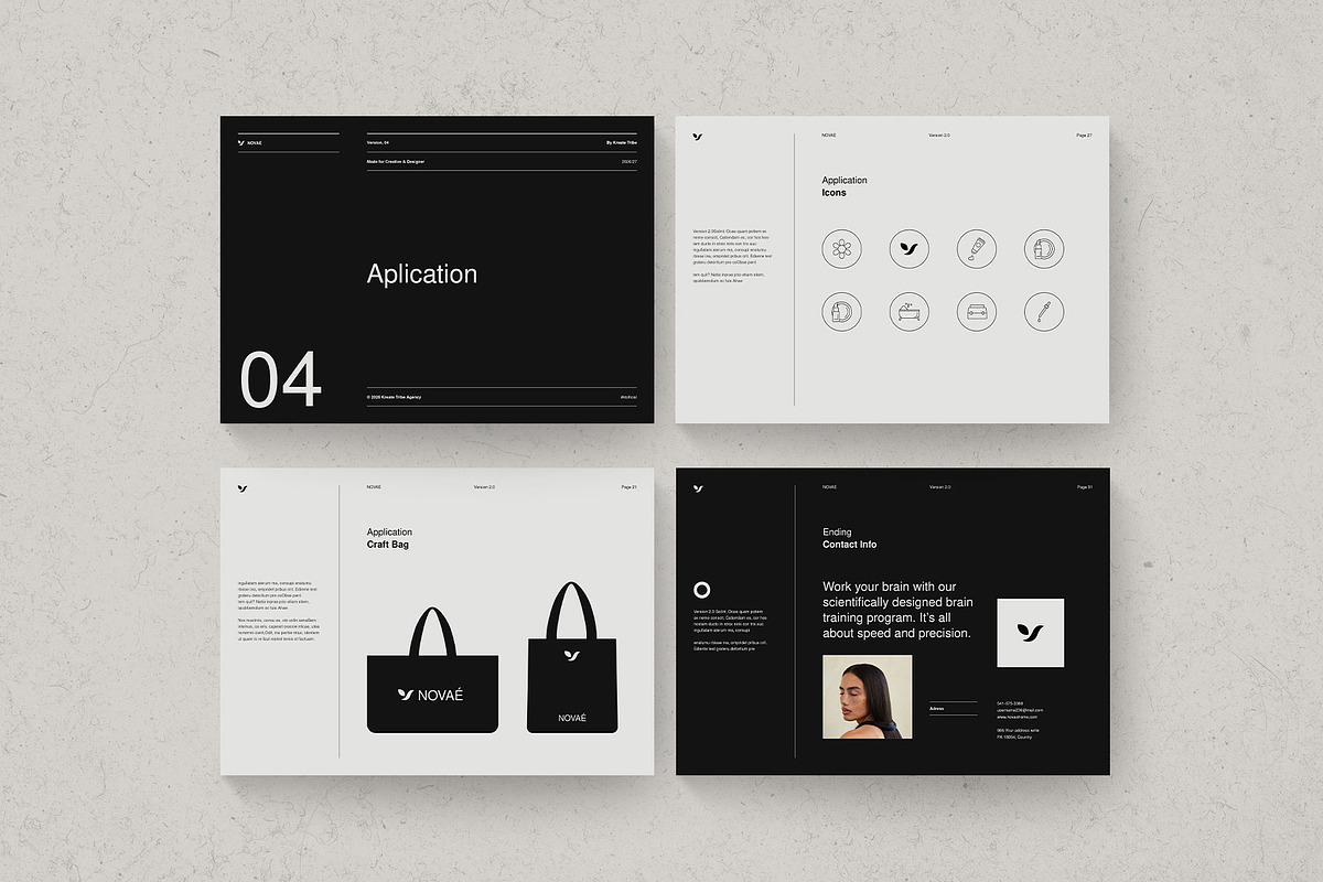 NOVAÉ · Brand Guidelines | CANVA, a Brochure Template by KreateTribe (Photo 7 of 11)