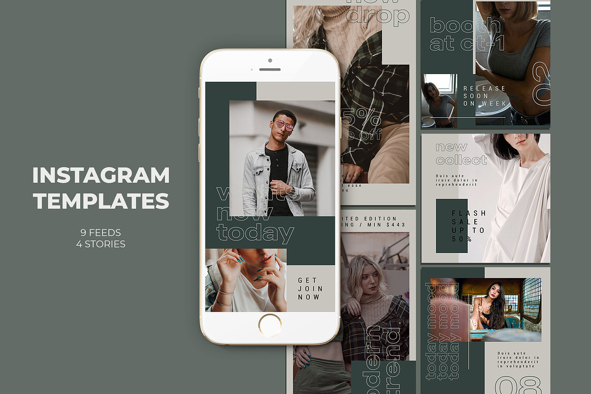 Fashion Instagram Templates, a Social Media Template by Azruca
