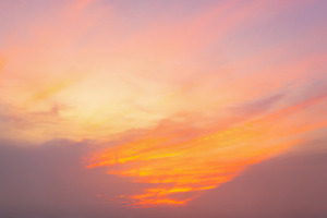 Sunset sky. Abstract nature background. Dramatic blue with orang