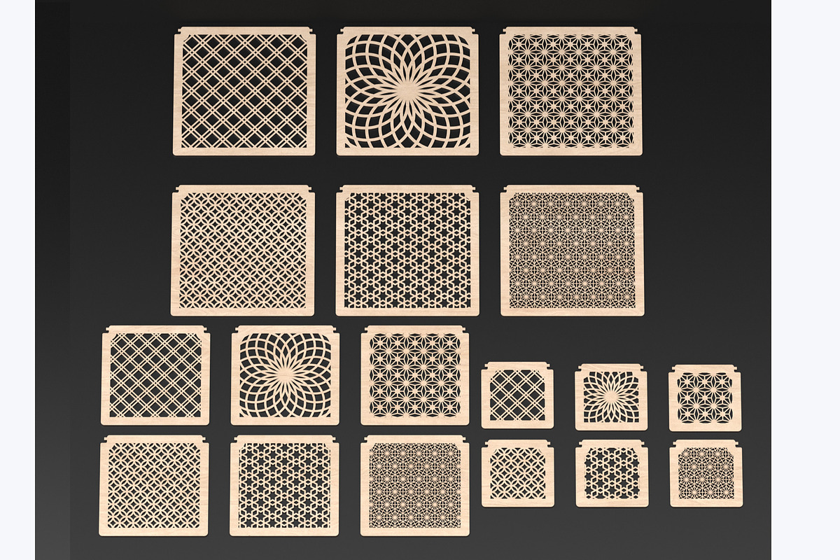 14 Square Flip Top Boxes Laser Files, an Object Graphic by ThemeXDigital (Photo 7 of 8)