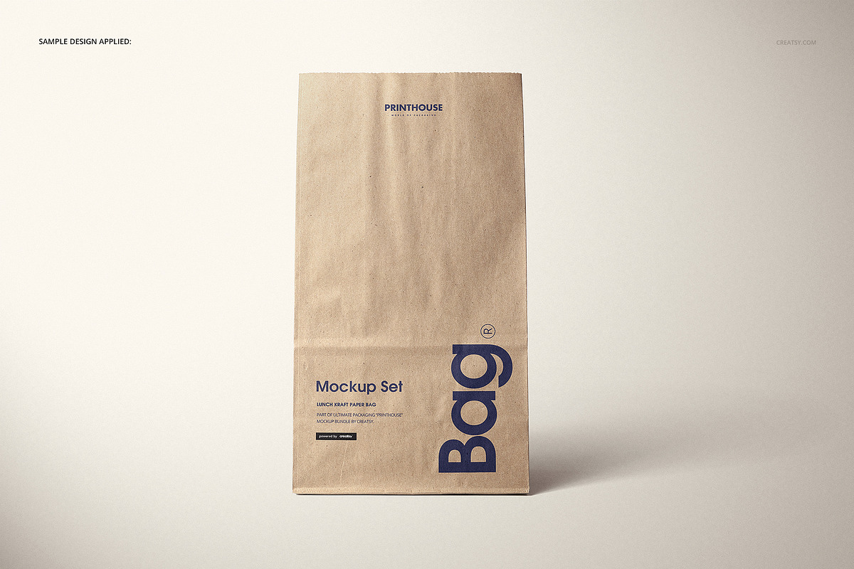 Lunch Kraft Paper Bag Mockup Set, a Household Mockup by creatsy5 (Photo 7 of 13)