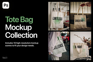 Tote Bag Mockup Collection, an Apparel Mockup by Mockup Bureau