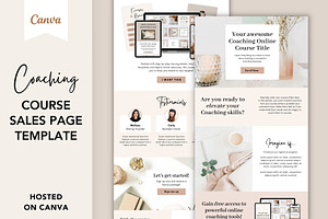 Coaching Sales Page Template Canva