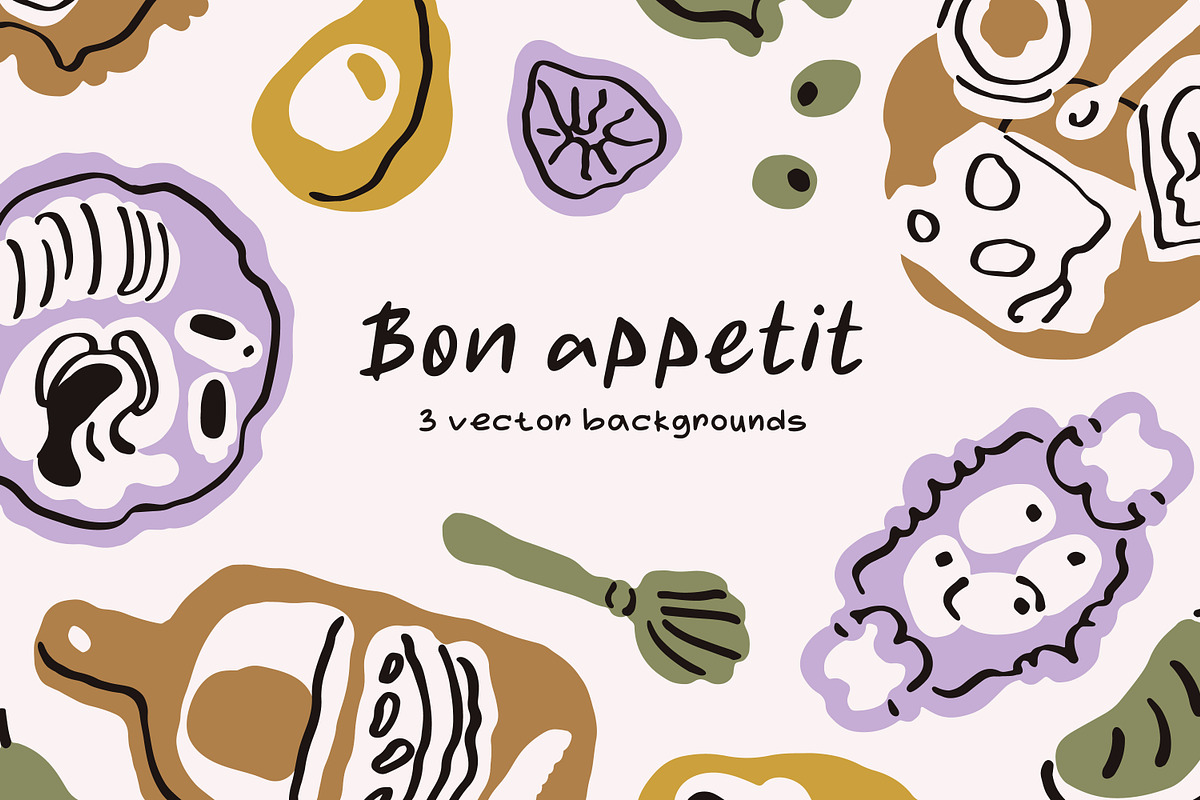 Doodle morning, breakfast food cards, a Food Illustration by Good Studio (Photo 1 of 6)