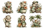 Summer Funny Capybara Clipart, an Illustration by Daily.Designs (Thumbnail 6 of 8)