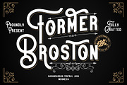 Former Broston - A Vintage Font, a Sans Serif Font by Vava Aryanto (Thumbnail 1 of 8)