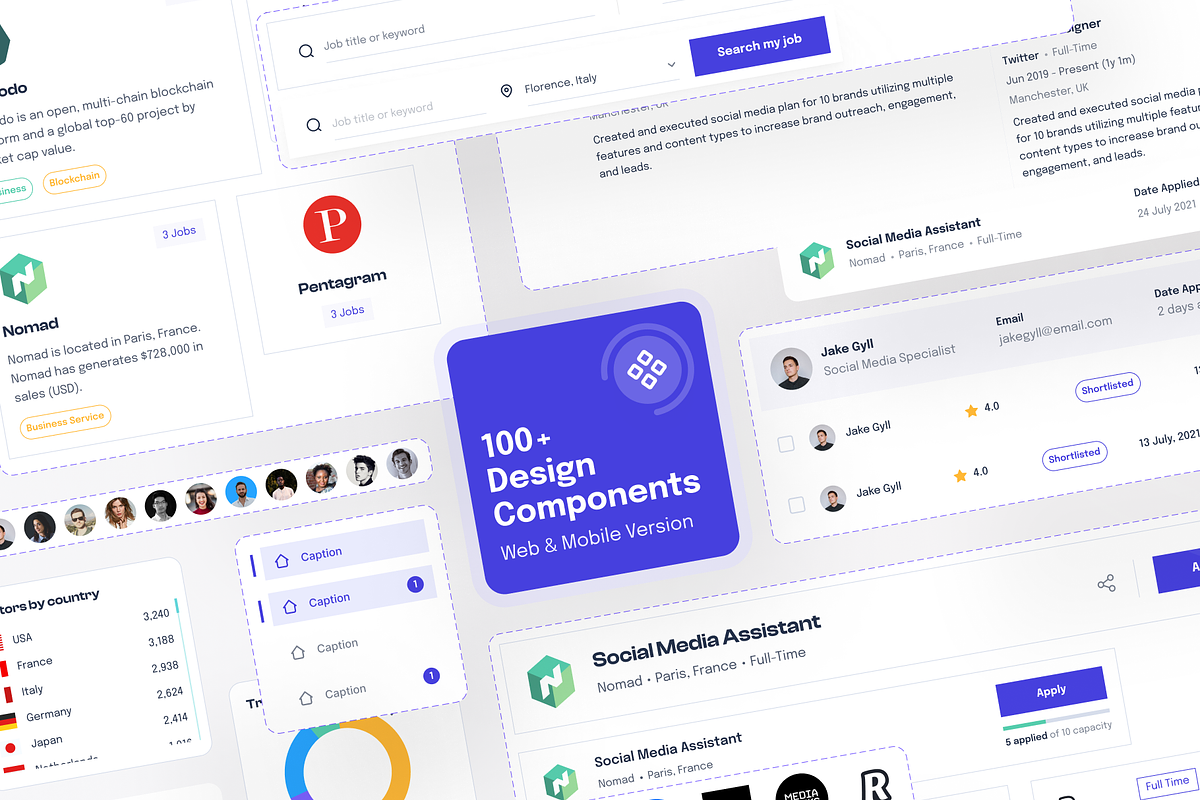 Jobhuntly  Job Board & Portal UI Kit, an UI Kit Template by dhuhacreative (Photo 7 of 9)