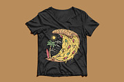 Pizza waves beach illustration, a Food Illustration by gunaonedesign (Thumbnail 3 of 5)