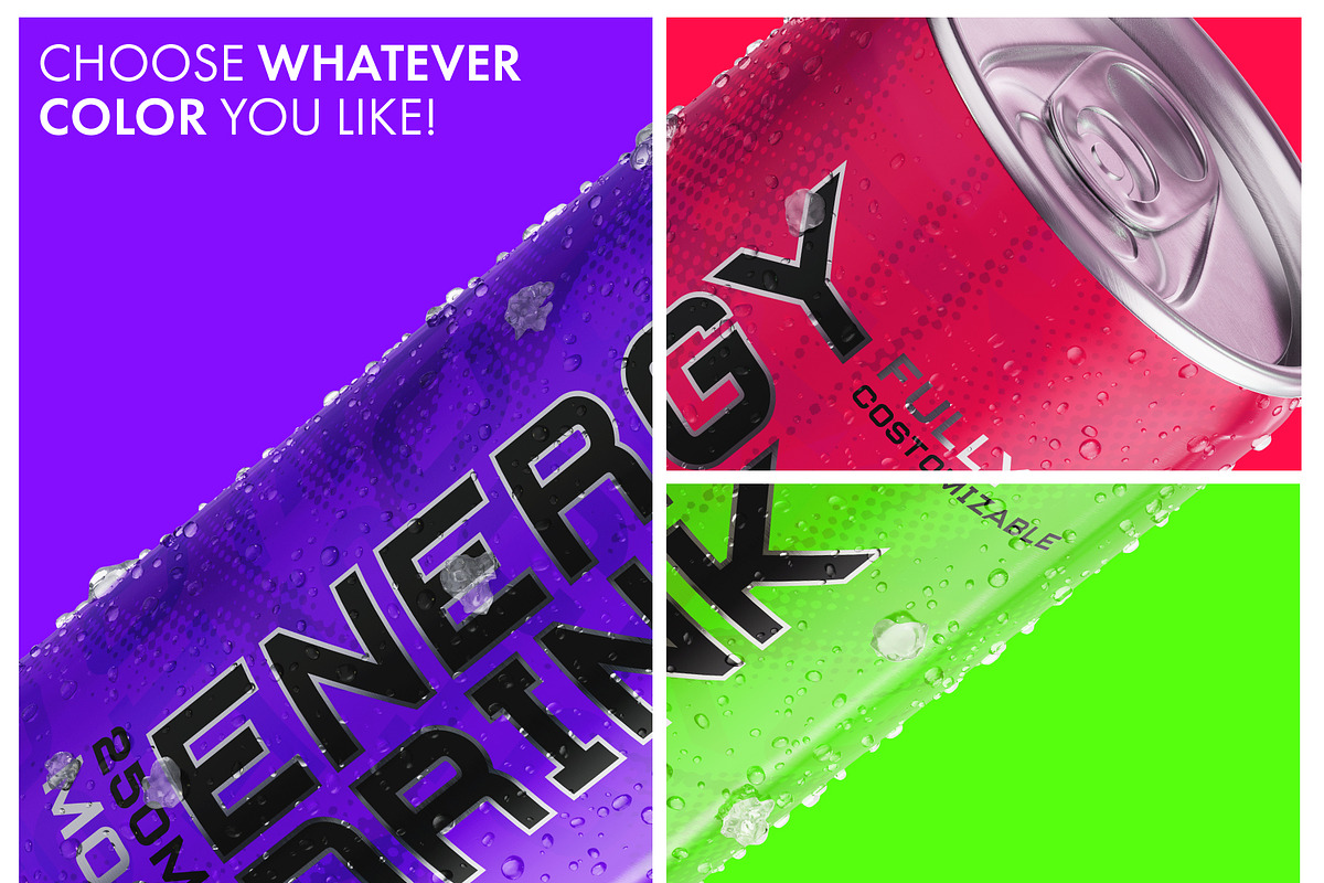 Energy Drink Mockup, a Packaging Mockup by HexenDesigns (Photo 4 of 11)