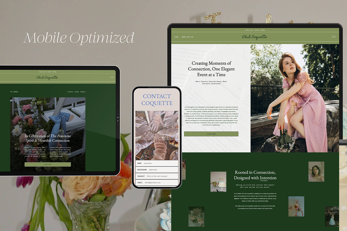 Showit Website Template | Coquette, a Websites & App Template by Ladyfang Creative (Photo 3 of 7)