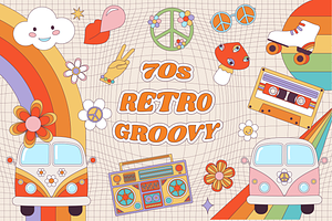 70s Retro Groovy Vintage Collection