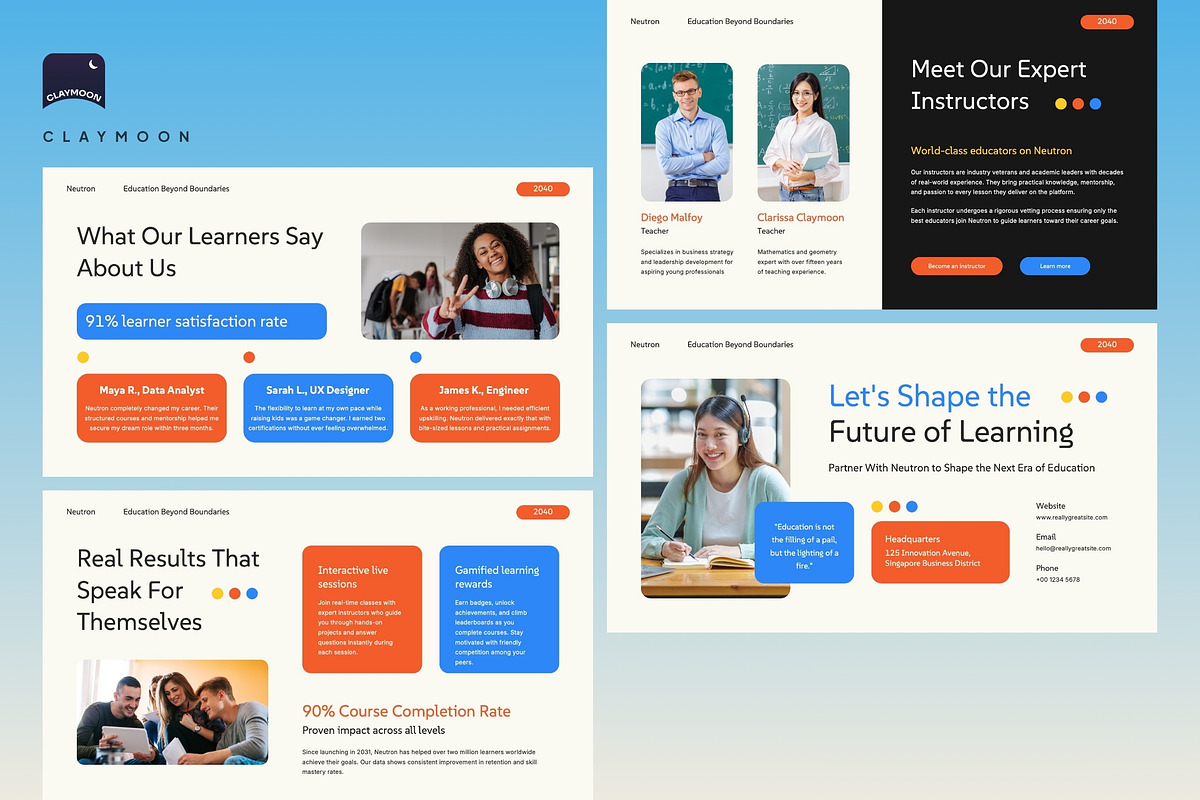 Online Study Platform Pitch Deck, a Presentation Template by Claymoon Lab (Photo 7 of 7)