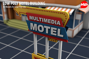 Low Poly Motel Building