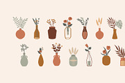 15 Vases & Flowers Set, a Decorative Illustration by helenreveur (Thumbnail 2 of 2)