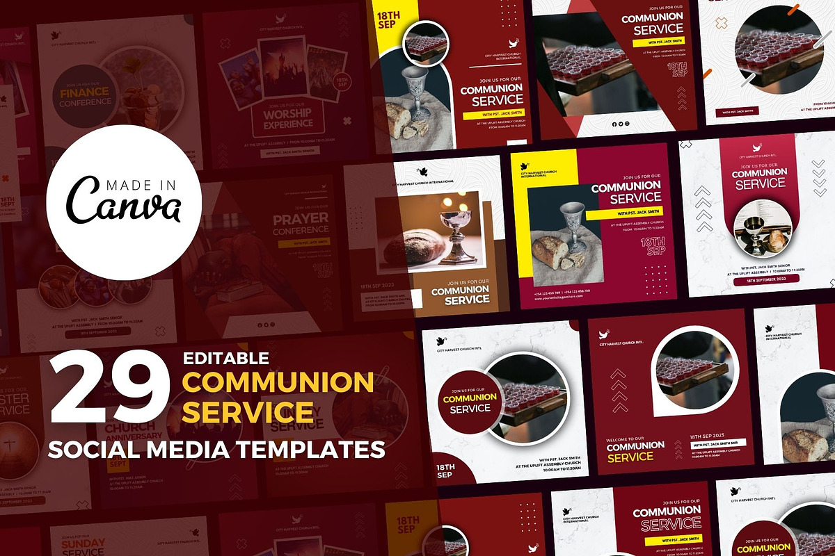 Holy Communion Church Flyer Bundle, a Social Media Template by MK Creatives (Photo 2 of 3)