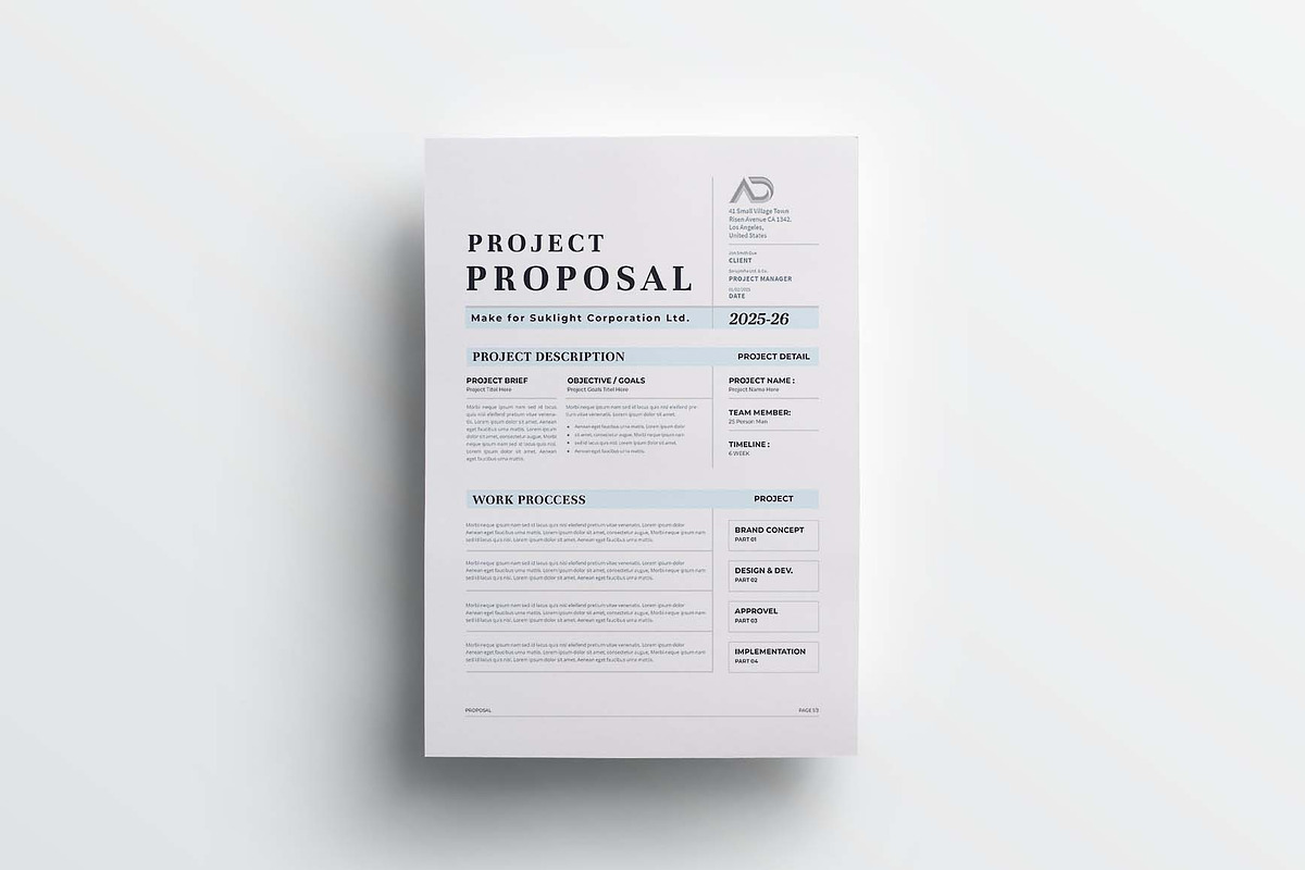 Project Proposal | Word & Indesign, a Stationery Template by design_hut (Photo 3 of 7)