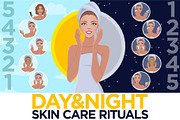 Skin Care Rituals. Day&Night., a Healthcare Illustration by VioSilent (Thumbnail 1 of 9)