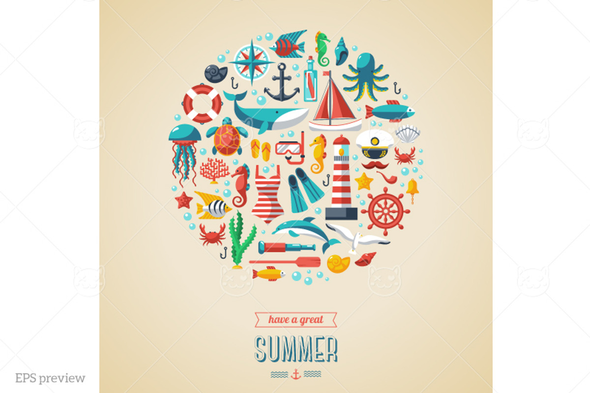 Have a Great Summer Set, an Illustration by kotoffei (Photo 3 of 3)