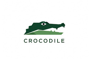 Green Geometric Crocodile, a Branding & Logo Template by Logocreative