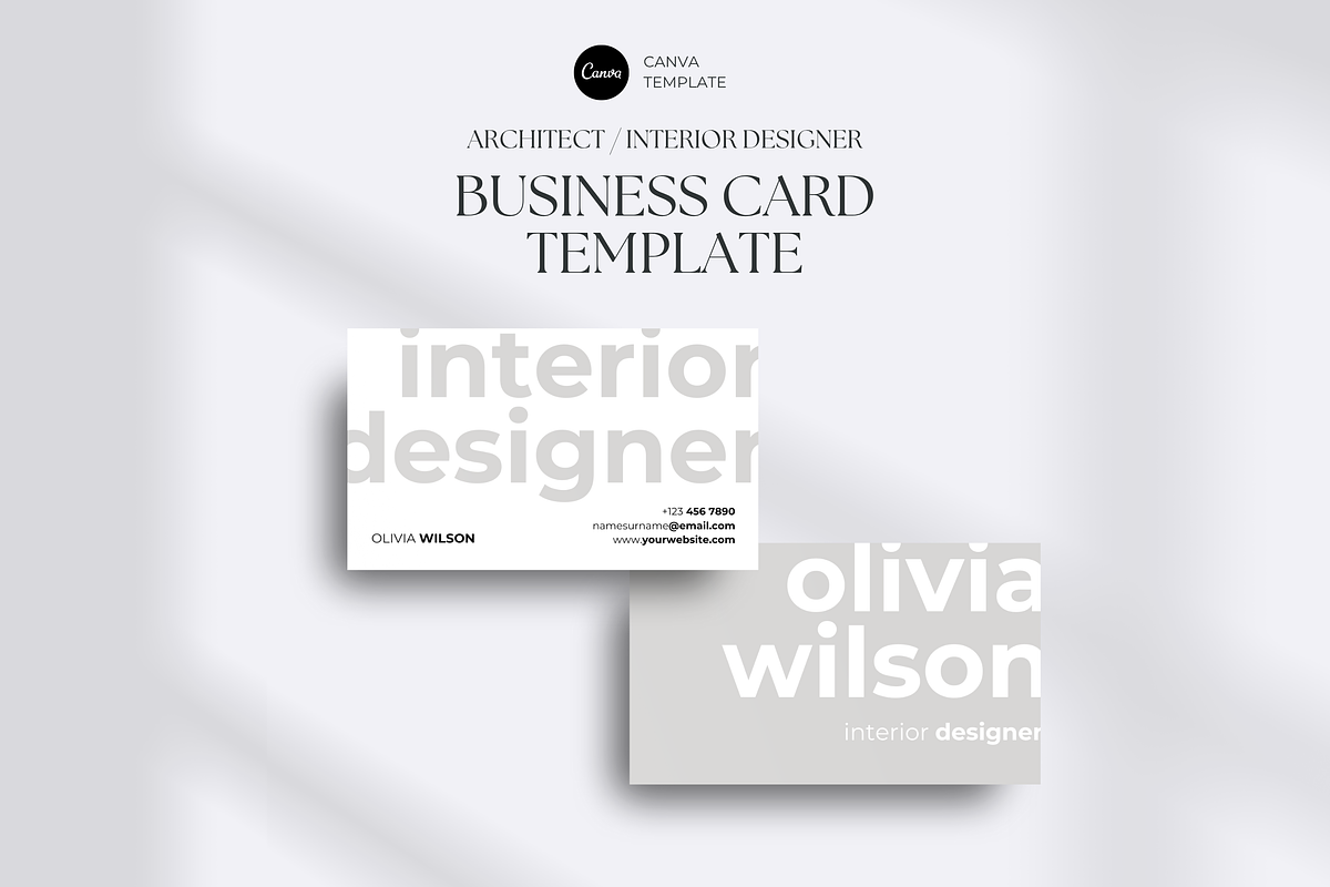 Interior Designer Business Card, a Business Card Template by yesitisprintable (Photo 1 of 5)