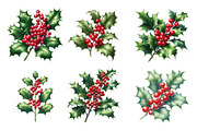 Christmas Holly Berries PNG, an Illustration by SinaCreation (Thumbnail 3 of 7)