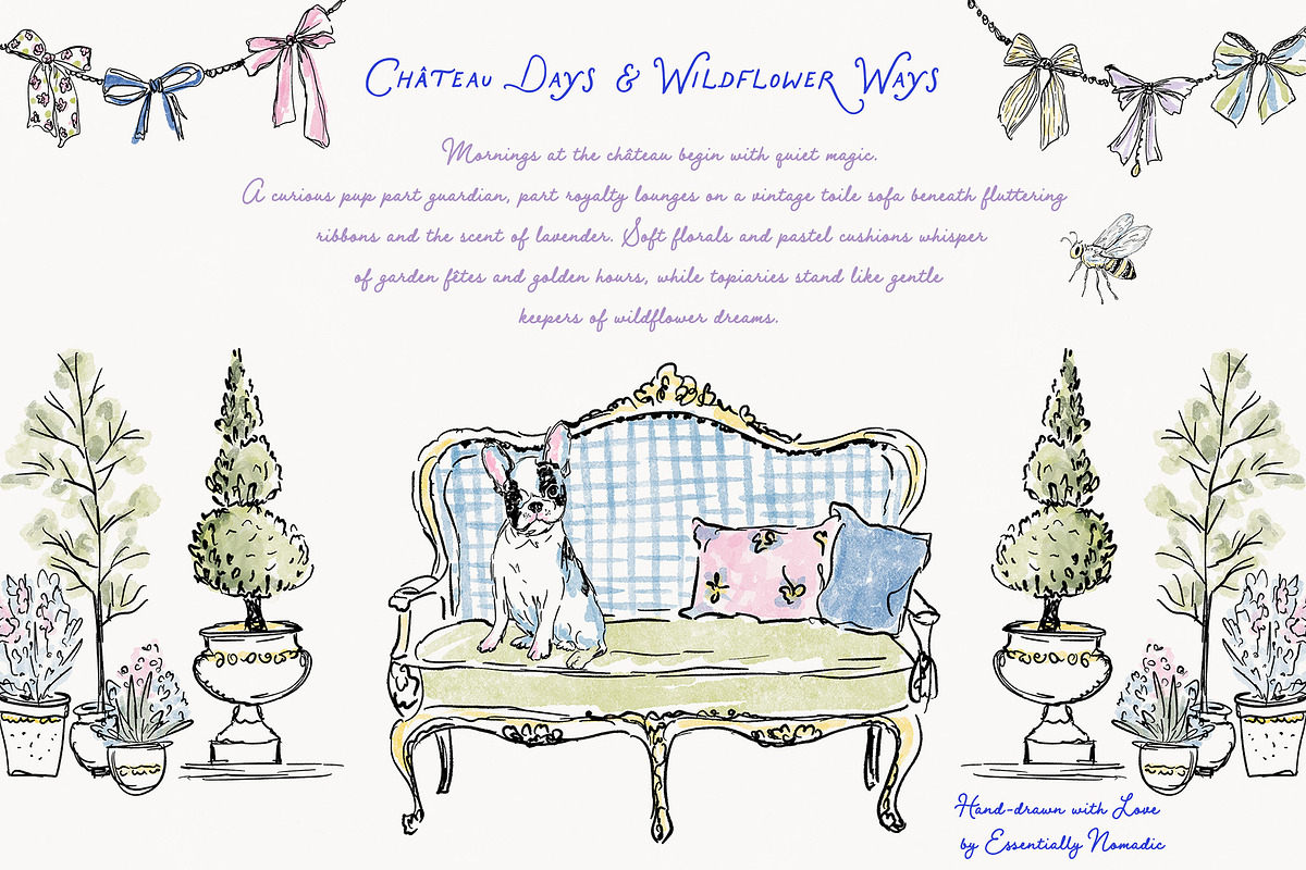 French Summer Whimsical Clipart, an Object Graphic by Essentially Nomadic (Photo 2 of 12)