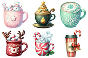 Christmas Coffee Sublimation Clipart, an Illustration by Daily.Designs (Thumbnail 5 of 5)