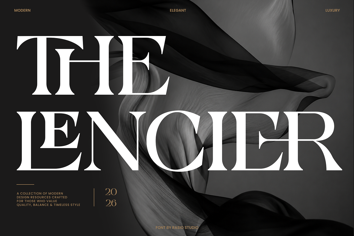 The Lencier Modern Luxury Font, a Serif Font by Rasio Studio (Photo 1 of 10)