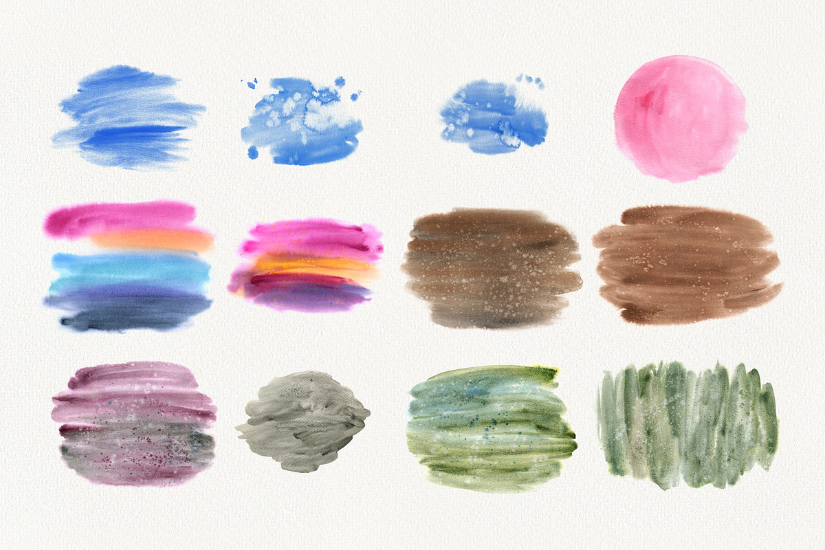 Texture Watercolor Washes Shapes Set, a Texture Illustration by YarovaArt (Photo 4 of 11)
