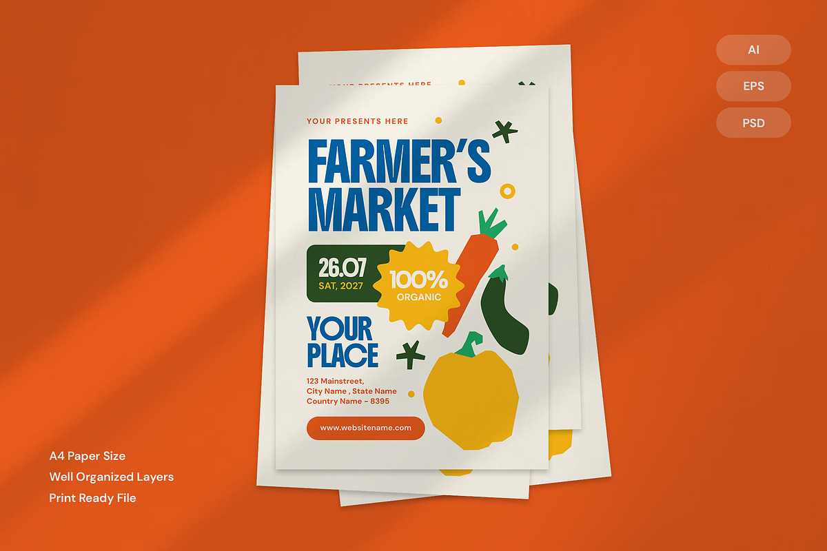 Farmer Market - Flyer preview 3