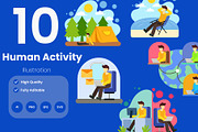 Human Activity Illustration Pack, an Illustration by baii09 (Thumbnail 1 of 4)