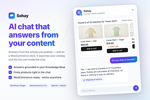 Sohay — RAG AI Chatbot for WordPress, a WordPress Template by Bengal Studio