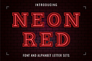 Neon Red Font, a Font by Font Craft Studio (Thumbnail 1 of 4)
